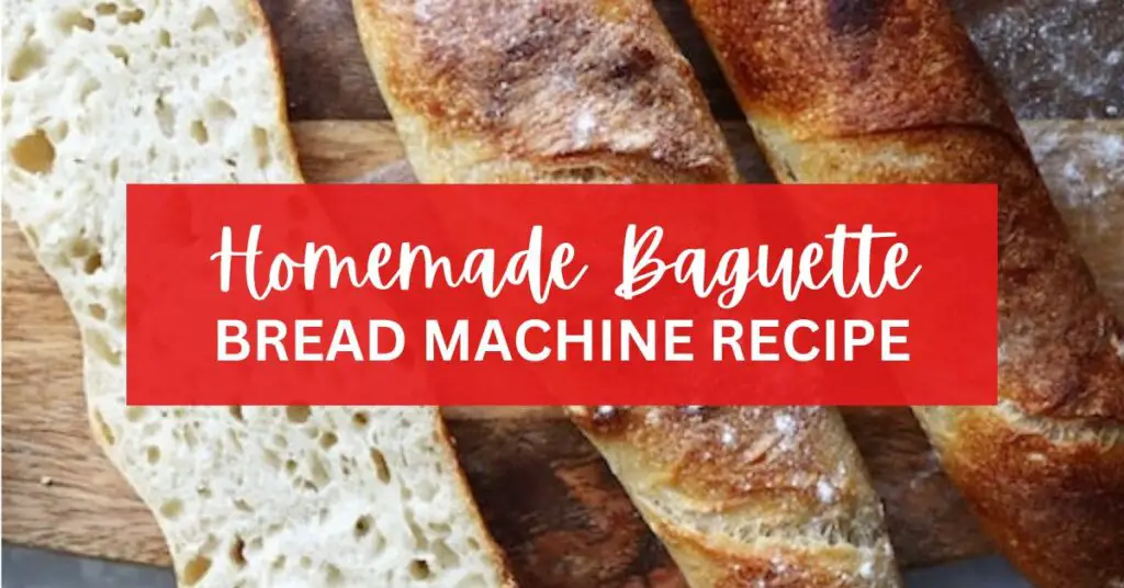Looking for an easy french baguette recipe using a bread machine? Follow this recipe for delicious crusty french bread.